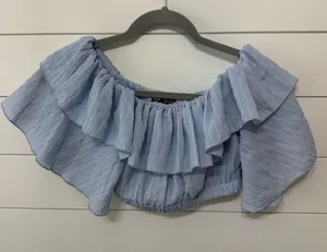 Shein off the shoulder crop top thumbnail 1