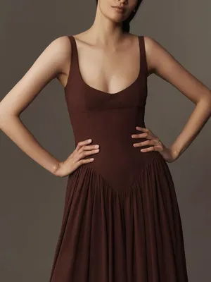 Anthropologie Bardot Briann Drop-Waist Maxi Dress Size: M thumbnail 2