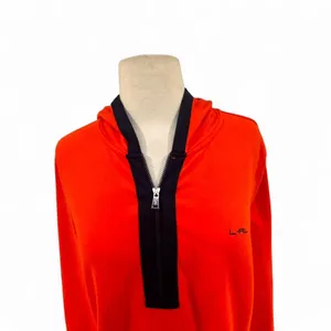 Ralph Lauren Orange Hoodie XL Quarter Zip Luxury Preppy Golf Resort Comfort thumbnail 3