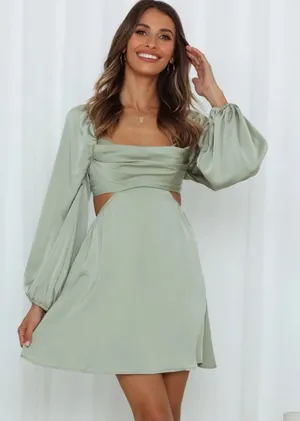 Hello Molly Done with‎ You' Satin Dress - Mint Green size S thumbnail 1