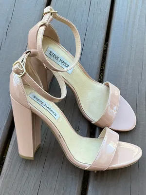 Steve Madden Blush Patent Block Heel Sandals🌷🌷 thumbnail 1