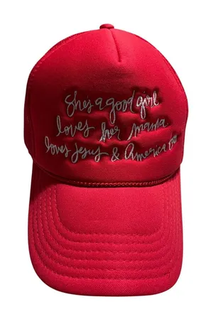 Otto Tom Petty Lyrics Trucker Hat Adjustable Snap Back One-Size Red American USA thumbnail 1