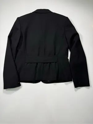 Talbots 100% Wool Black Tailored Blazer with Notch Lapel thumbnail 5