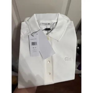 Lacoste Slim Fit Stretch Cotton Pique Polo White Minimalist Capsule Preppy 38 6 thumbnail 4