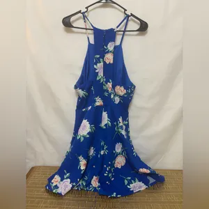 Altar’d State Everly Blue Floral Print Dress Size‎ Large thumbnail 4