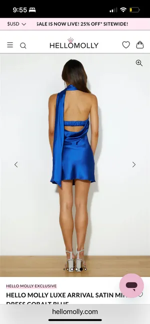 Hello Molly Mini Dress Blue thumbnail 2