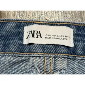 Zara Blue Denim Cargo Micro Mini Skirt Utility Pocket‎ Size Large Festival Y2K thumbnail 4
