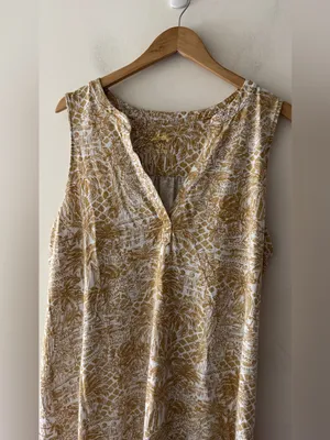 Lilly Pulitzer Dev Dress in Palm Beach Paradise Sand Gold Tropical thumbnail 3