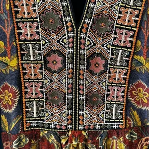 Soft Surroundings Embroidery Floral Inserts Long Sleeves SZ L # 2366 thumbnail 6