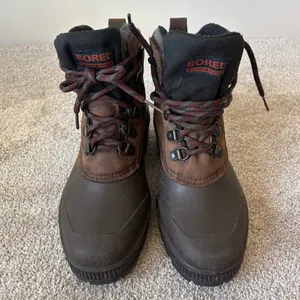 Sorel Kaufman Womens Winter Duck Boots Rubber Leather Insulated Fleece Liner thumbnail 2