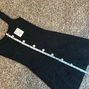 NWT Zara Thread Dress Black Medium Sparkle thumbnail 5