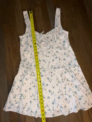 Wild Fable Floral Mini Dress Large Cottagecore Lace Up Sundress thumbnail 3