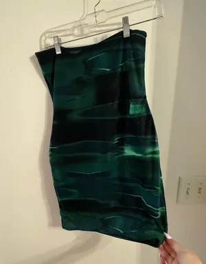 WHITEFOX trendy bodycon knee length dress size M strapless thumbnail 4