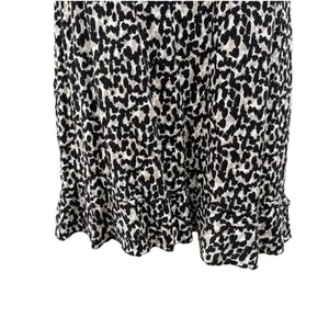 Old Navy Women's XL Cami Dress Tan Black Fit & Flare Linen Animal Print New thumbnail 3