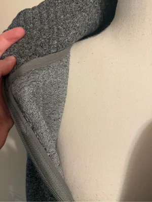 GAP fit | Gray Quilted Quarter-Zip Pullover in Heather Gray thumbnail 4