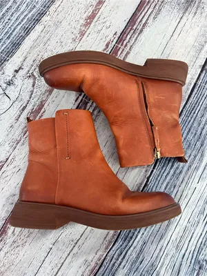 Franco Sarto “Beam” Cognac Leather Ankle Boots thumbnail 2