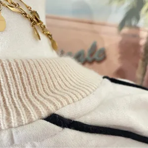Anthropologie Maeve Paneled Warm-Up Sweatshirt in Cream Size Small thumbnail 8