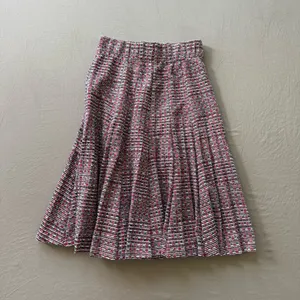 Blank Plaid tweed pleated midi skirt thumbnail 2