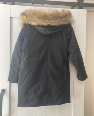 NWT black hooded tech parka thumbnail 7