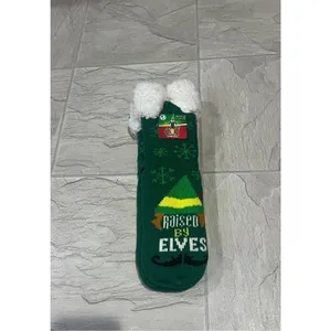 Elf Woman’s Holiday Slipper Socks Size 4-10 NEW Raised By Elves thumbnail 2