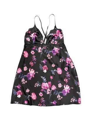 Victoria’s Secret Floral Satin Slip Chemise XL Lace Babydoll Lingerie Dress thumbnail 5