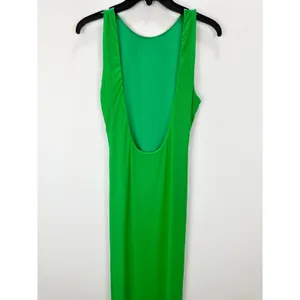Lulus Karise Green Mesh Ruched Backless Maxi Dress Colorful Long Stretch XL thumbnail 12