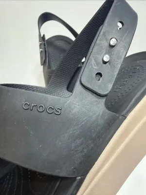 Crocs Women's Brooklyn Platform Sandal in Black S-604 Sz 10 thumbnail 5
