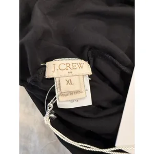 J. Crew Strapless Maxi Skirt Dress Size XL Black Flared A-Line Foldover Waist thumbnail 6