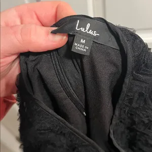 Lulu’s Luxurious Energy Black Tulle Rosette High-Waisted Midi Skirt in Black thumbnail 6