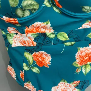 Cupshe NEW 0X Green Floral Moulded One Piece Swimsuit thumbnail 4