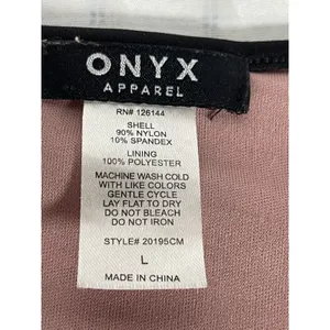 Onyx Apparel Women’s Lace Blouse L Pink/Black Pearl V-Neck Bell Sleeve 20195CM thumbnail 8