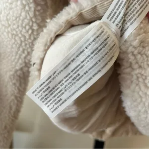 Abercrombie & Fitch Teddy Jacket Sherpa Fuzzy Coat Cream Off White‎ Size M thumbnail 5