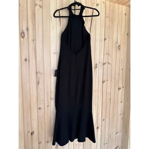 NWT Lulus Chic Masterpiece Black Backless Trumpet Hem Midi Dress Party Dinner L thumbnail 6