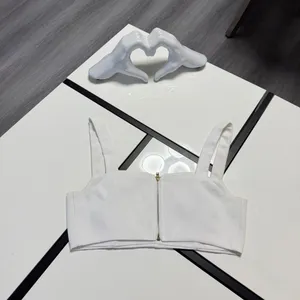 ✨ Cider White V-Neck Zip-Up Crop Top - Size S ✨ thumbnail 6