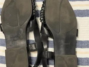 Naturalizer Black Leather Woven Caged Slingback Sandals Size 7.5 M thumbnail 8