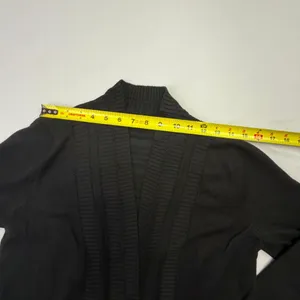 Cable & Gauge Black Open Front Cardigan Size L thumbnail 5