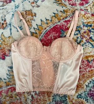 Urban Outfitters baby pink corset top thumbnail 1