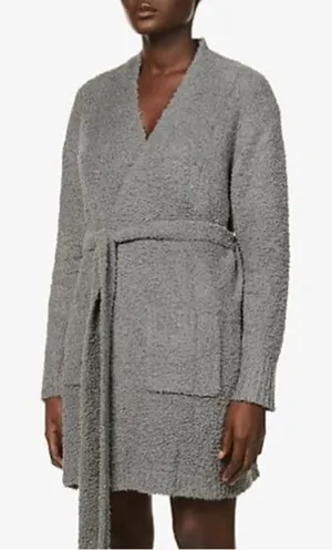 SKIMS Cozy Boucle Knitted Robe Gray S/M thumbnail 1