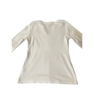 Vintage Prana Cream Blouse Womens Medium Used Organic Cotton Crochet Top thumbnail 15