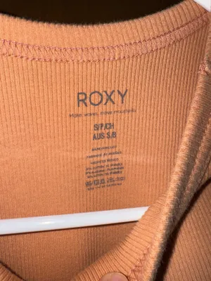 Roxy Roxify Orange Ribbed Cropped Tank thumbnail 4