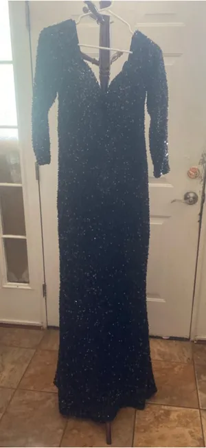 Women's HOUSE OF CHIC Black Sequin Dress 2XL thumbnail 1