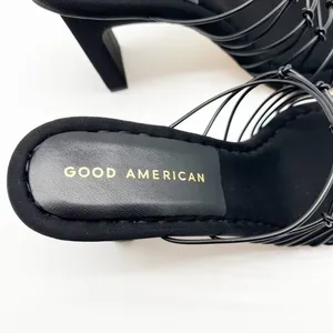 NWT Good American Square Toe Mule Sandals Women's‎ Size 7 Black Minimalist Chic thumbnail 8