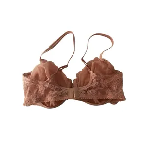 Victoria's Secret 36D Pink Sheer Lace Full Coverage Unlined Bra 2009 - No Wire thumbnail 7