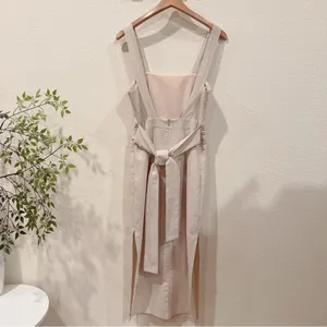 Wheat Linen Blend Midi Dress Jaime | The Fifth Label thumbnail 11