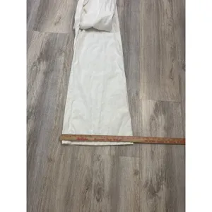 Zara Womens White Cotton Linen Blend Wide Leg High Rise Pants Size M 28 thumbnail 8
