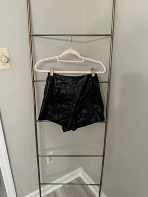 French Kiss Black leather skort thumbnail 5