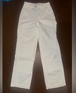 Aritzia TNA White Carpenter Cargo Pants thumbnail 1
