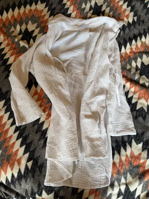 Linen Shirt White Size M thumbnail 1
