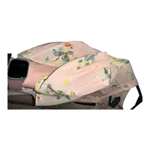 Polo Ralph Lauren Pink Floral‎ Tie Neck Blouse, Womens Large thumbnail 5