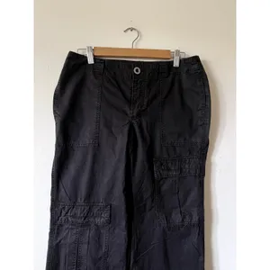 Free People black cargo pants Size 4 100% cotton DR thumbnail 2